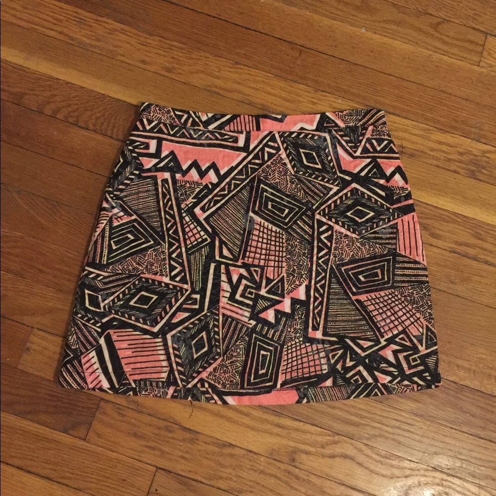 Topshop Geometric Mini Skirt